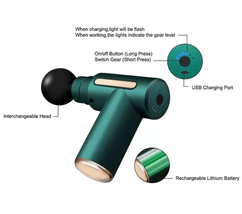 Pistola de massagem automática